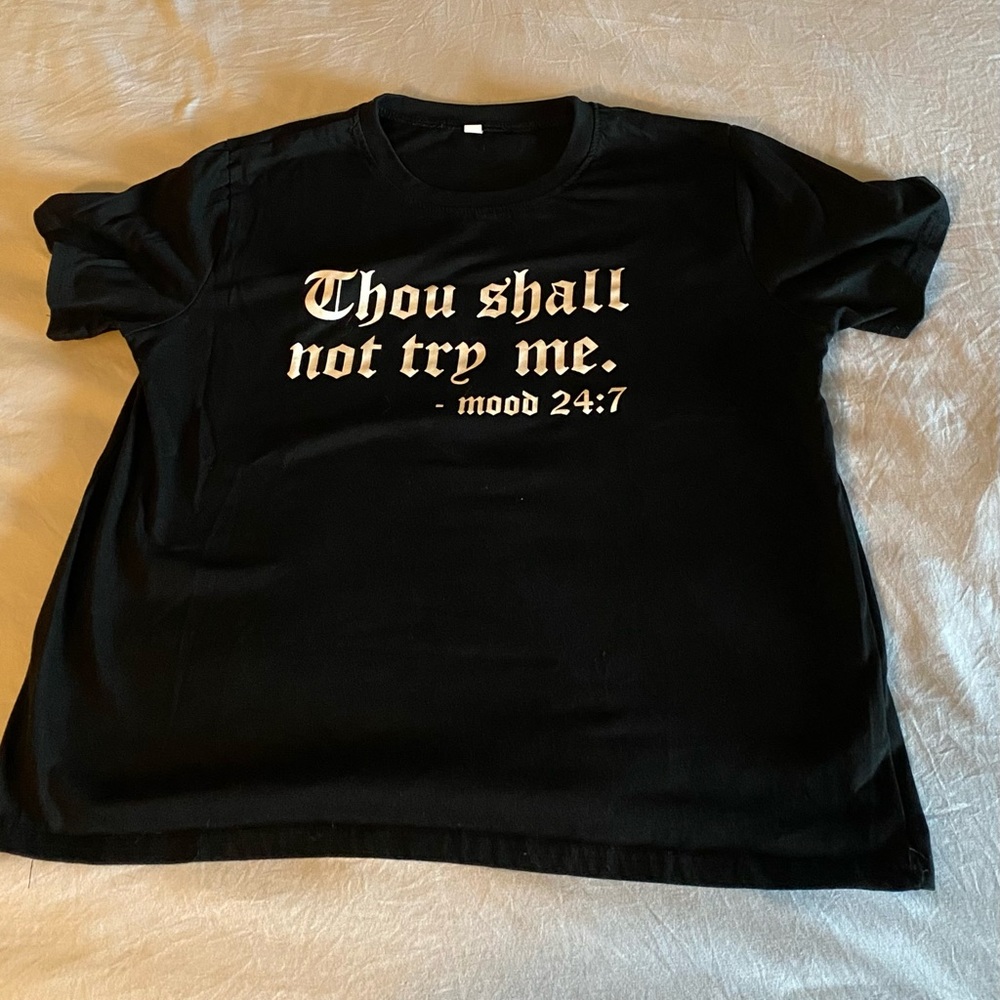 Black SHEIN medium crop top, EUC
